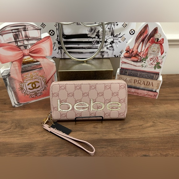 bebe Handbags - Bebe Blush Pink Logo Wallet